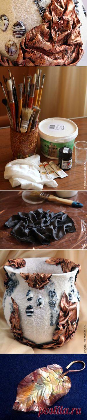Декорируем ткань под металл - Ярмарка Мастеров - ручная работа, handmade