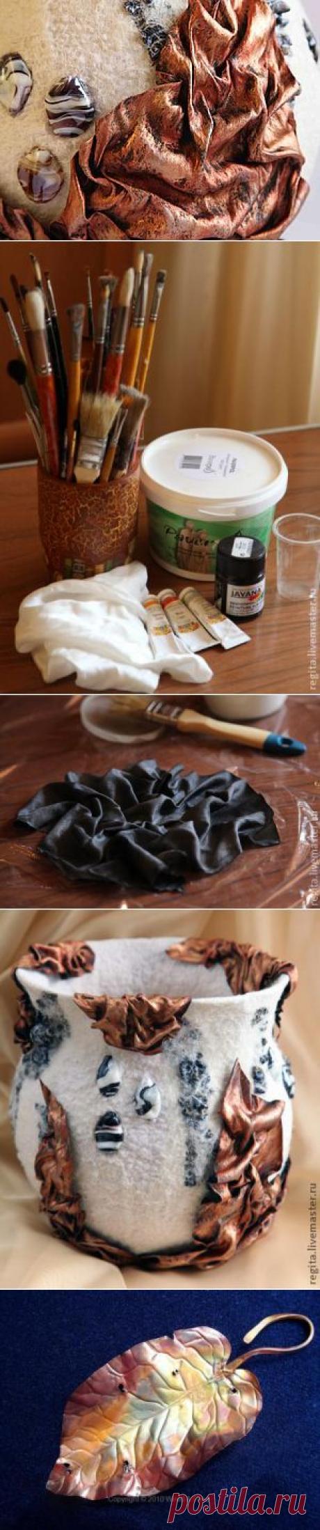 Декорируем ткань под металл - Ярмарка Мастеров - ручная работа, handmade