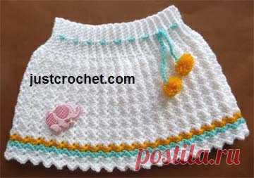 Свободный ребенка крючком картина ребра талии юбка США