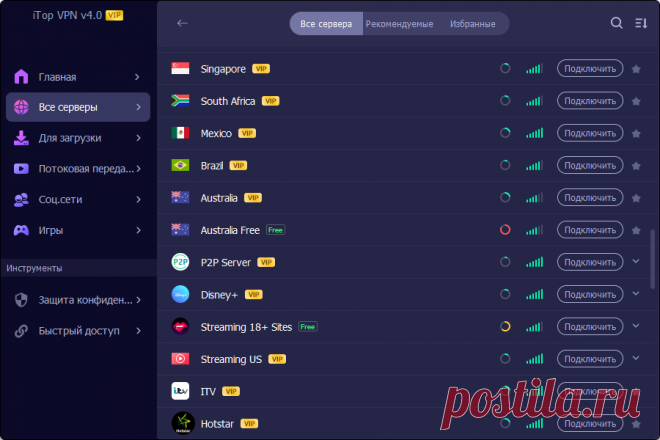 iTop VPN – бесплатная лицензия
