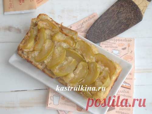 Постный яблочный пирог с карамелью (очень вкусный), рецепт с пошаговыми фото