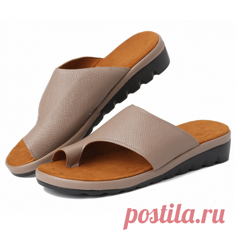 Women orthopedic sandals summer ladies flip flop comfort wedge platform anti-slip comfortable walking casual clip toe flat beach shoes Sale - Banggood.com