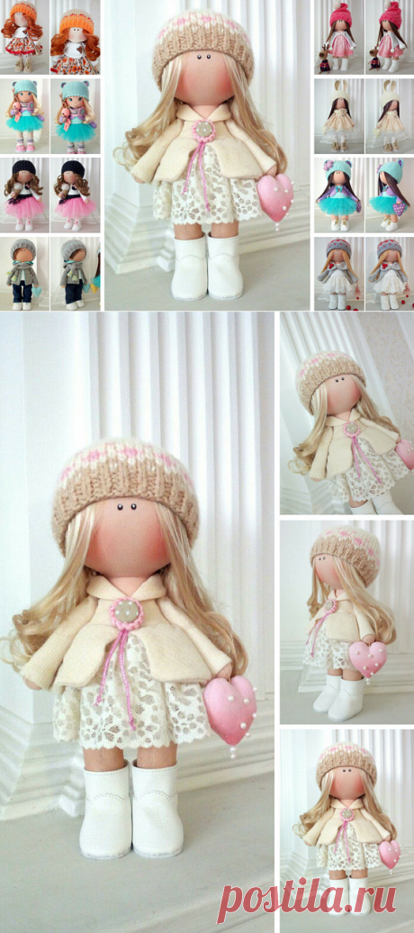 Handmade Baby Room Doll Love Winter Doll Poupée Cloth Rag Doll
