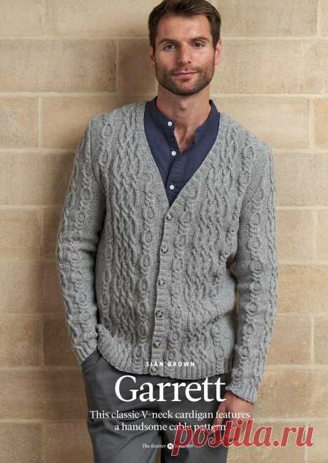 Garrett - мужской кардиган с аранами