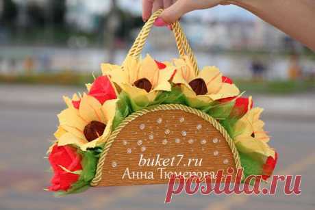 Букеты из конфет своими руками. Мастер классы для начинающих - Buket7.ru