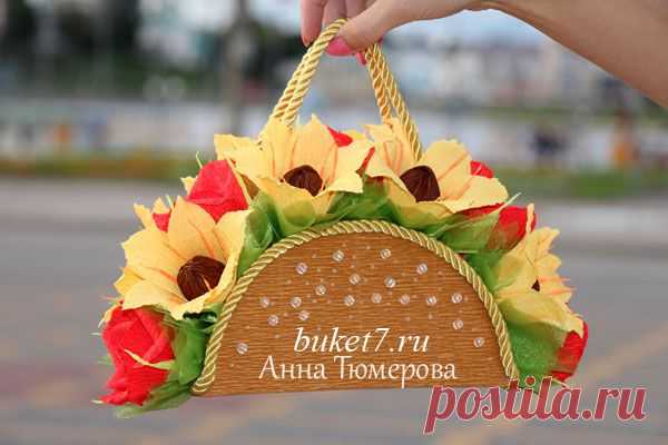 Букеты из конфет своими руками. Мастер классы для начинающих - Buket7.ru