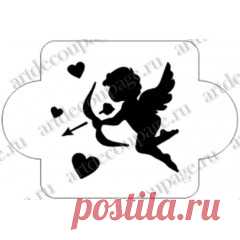 Трафареты для росписи декупажа Амур со стрелой, сердечки, Event Design купить