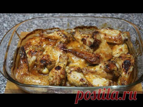 Нежнейшие Куриные крылышки в сливочно-медовом соусе. Рецепт очень вкусных крылышек в духовке