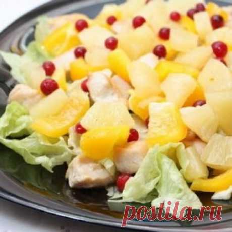 Салат ананас с курицей - Что приготовить простые рецепты с фото