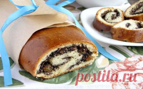 Маково-миндальный польский рулет с изюмом