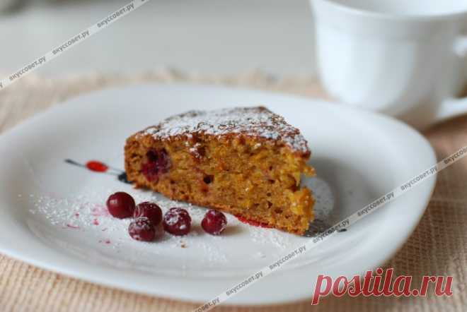 Тыквенный пирог с клюквой пошаговый рецепт с фото