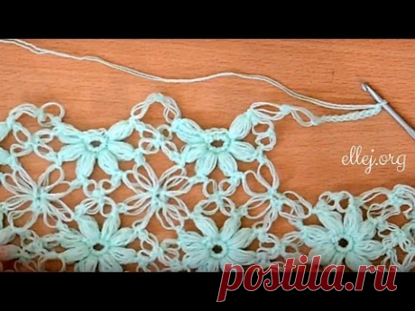 ♥ Дополнительное видео: Бактус, мини-шаль крючком Клематис • Bonus video crochet shawl Clematis