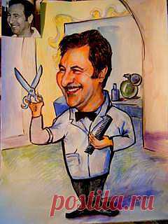 Дружеский шарж акварелью