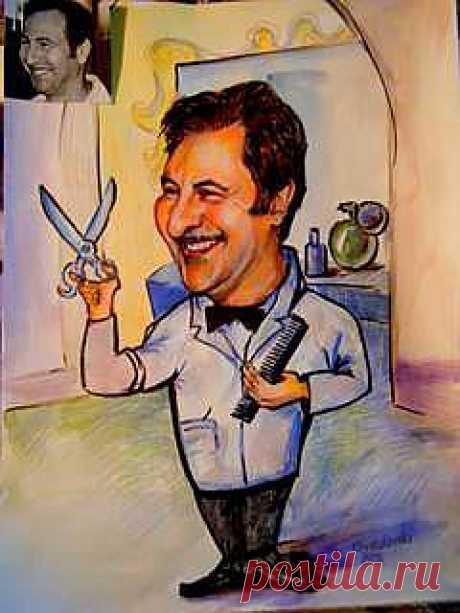 Дружеский шарж акварелью