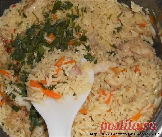 Рыбный плов в мультиварке