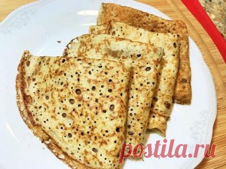 БЛИНЧИКИ ДИЕТИЧЕСКИЕ  НЕЖНЫЕ без муки, молока и разрыхлителя. Pancakes Without Flour