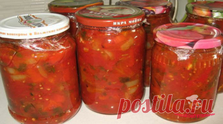 Простой салат из баклажанов на зиму «Гениальный» - Вкусные рецепты