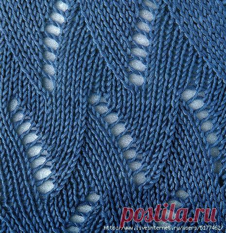 Ажурные узоры спицами 2