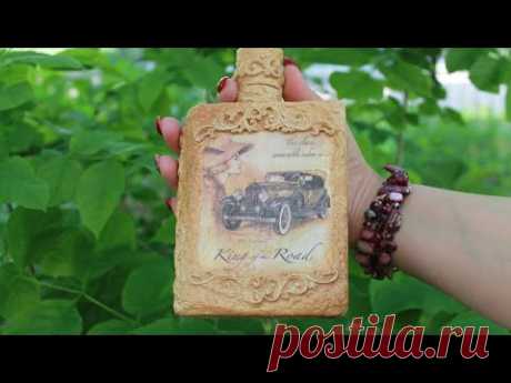 Декор бутылки. Бутылка-книга // Bottle decor // Винтаж