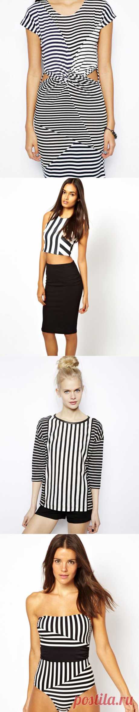 Полный, полосатый, но стройнящий, гардероб на лето (подборка) / Тельняшки /
