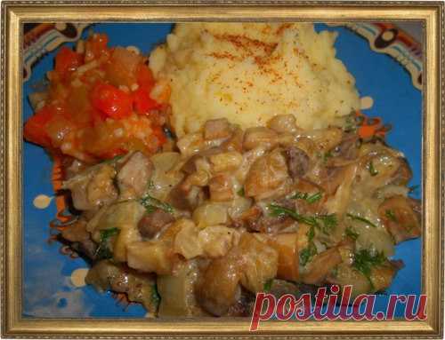 БАКЛАЖАНЫ С ШАМПИНЬОНАМИ 