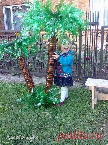 пальма из ПЭТ бутылок - Из пластиковых бутылок
