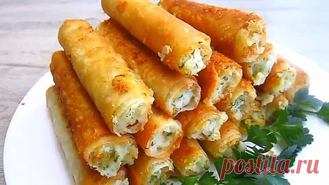 Трубочки из лаваша с картофельной начинкой! Вкусные и хрустящие!
