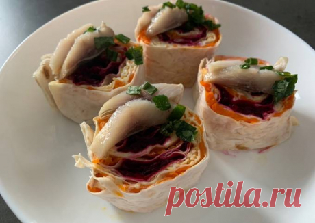 (1) Селедка в лаваше - пошаговый рецепт с фото. Автор рецепта Анастасия . - Cookpad