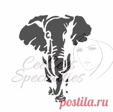 Elephant Silhouette Stencil When creating designs I always have a cake or cookie in mind, but every stencil is made to order and can be used many different ways no matter the crafting project you have in mind! You are purchasing a brand new 7 mil 100% Clear Acetate Stencil, safe to use on your food products,