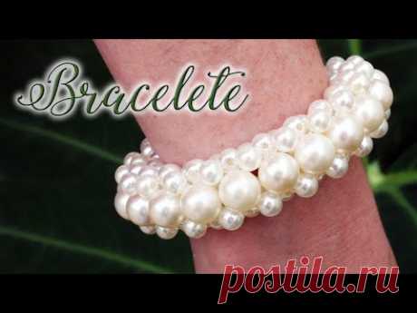 Aula de bijuteria: Bracelete de pérolas (Barato e lucrativo. Pra fazer e vender!!!!)