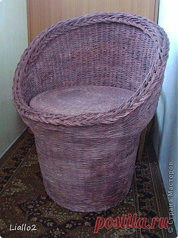 Кресло из бумажной лозы | Страна Мастеров