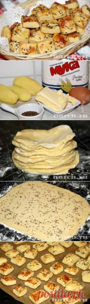 Слоеное картофельное печенье с тмином | Фоторецепт с подробным описанием от Харч.ру