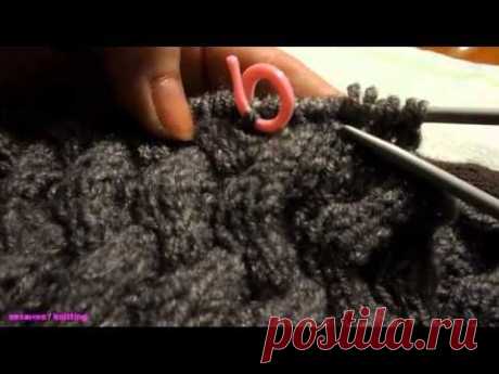 Закрывание петель на горловину тёплой кофты / Closing the loop on the neck warm sweaters .