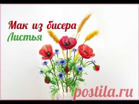 Маки из бисера мастер-класс. Букет полевых цветов из бисера. Часть 4