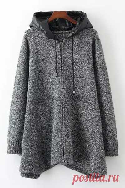 Gray Hooded Long Sleeve Cardigan GRAY: Sweaters | ZAFUL