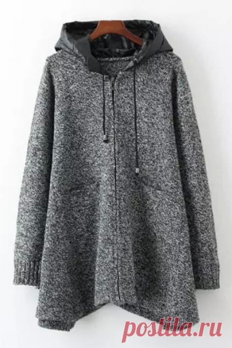 Gray Hooded Long Sleeve Cardigan GRAY: Sweaters | ZAFUL