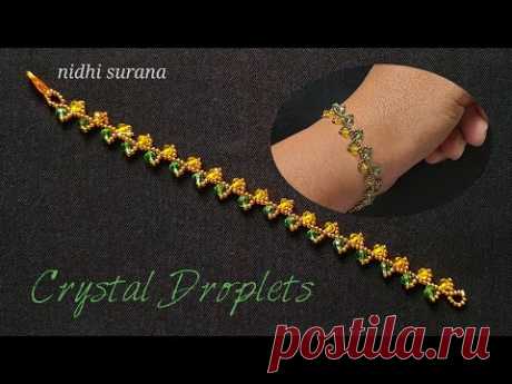 ⚜️ Crystal Droplets || How to make Rondelle Bracelet/ Pulsera Tutorial Diy (0408)