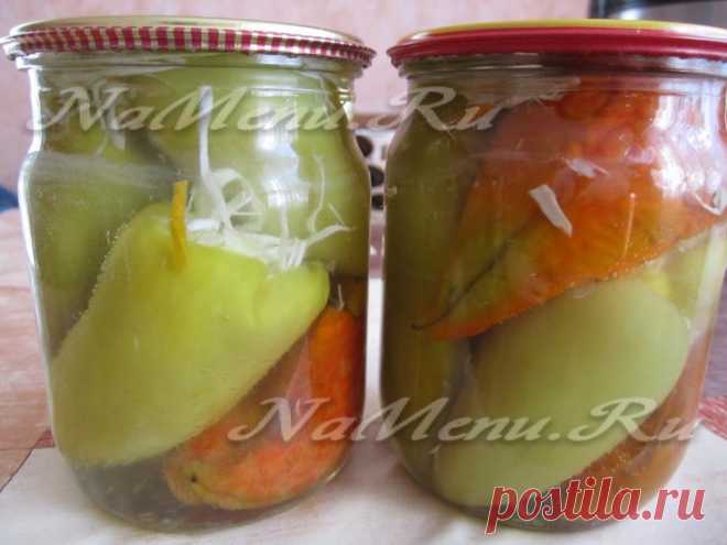 Перец фаршированный капустой на зиму