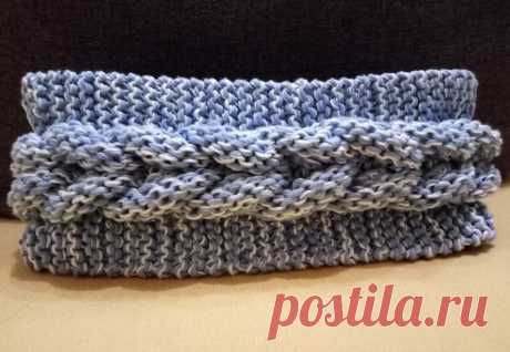 Повязка на голову спицами. Объемный интересный вариант. Подробное описание изготовления | Вязание длиною в жизнь | Яндекс Дзен