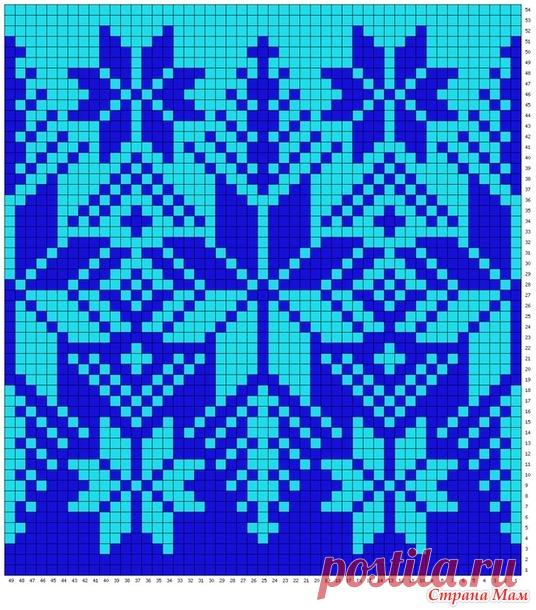 Мужской джемпер спицами с жаккардовым рисунком - Жаккард - Страна Мам