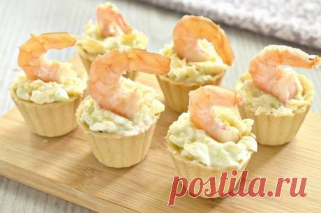 Тарталетки с креветками и сыром — Сад Заготовка