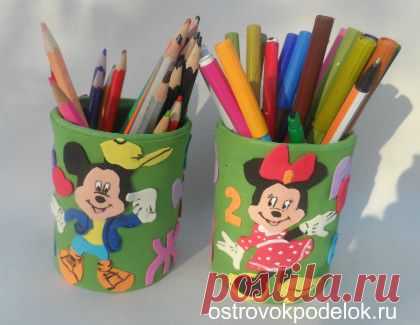 Подставка для карандашей своими руками