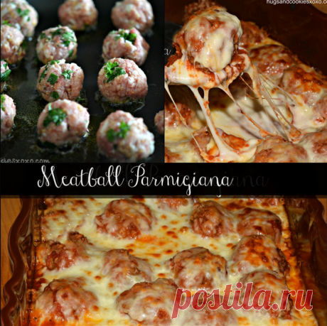 Baked Meatball Parmesan Casserole - Hugs and Cookies XOXO