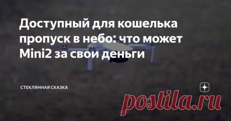 Доступный для кошелька пропуск в небо: что может Mini2 за свои деньги Как он себя ведёт в реальных полётах. Подойдёт для туристов, путешественников, рыбаков, просто поснимать себя с друзьями или с семьёй без претензий на высокохудожественную съёмку.