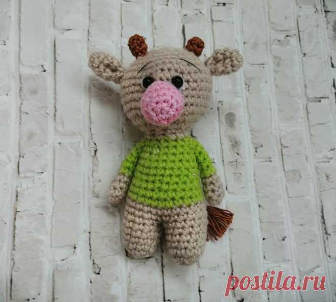 Вяжем бычка крючком. Символ 2021 года. Мастер-класс. Часть 2 | Записки вязальщицы со стажем | Яндекс Дзен