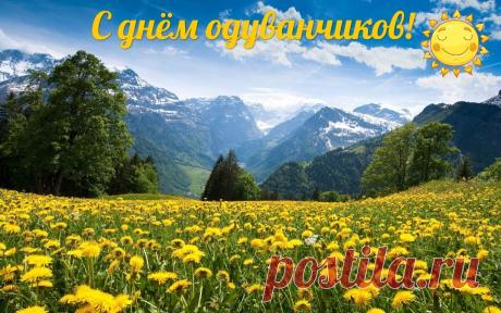Поздравляю с Всемирным днем одуванчика! Пусть этот солнечный цветок принесет в твою жизнь столько же света, тепла и ярких красок, сколько сам дарит окружающему миру. Открытки на Всемирный день одуванчика!