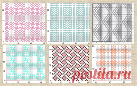 100 простых схем для жаккарда - вязание спицами | ЖАККАРДос | Яндекс Дзен