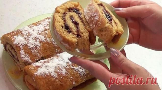 Рулет к чаю за 15 минут!