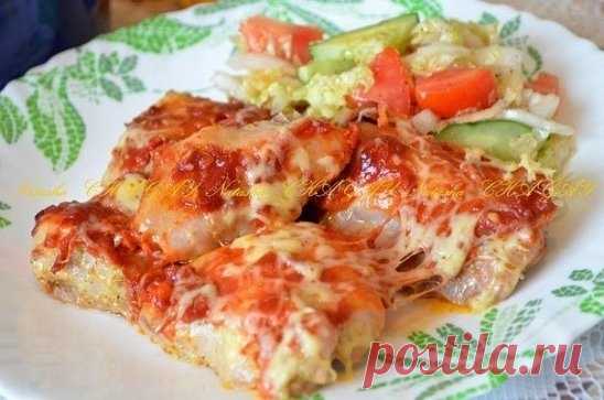 Как приготовить курица под томатно-сырным соусом - рецепт, ингредиенты и фотографии