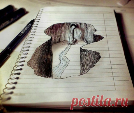 Как нарисовать 3D рисунок - Рисунки карандашом поэтапно